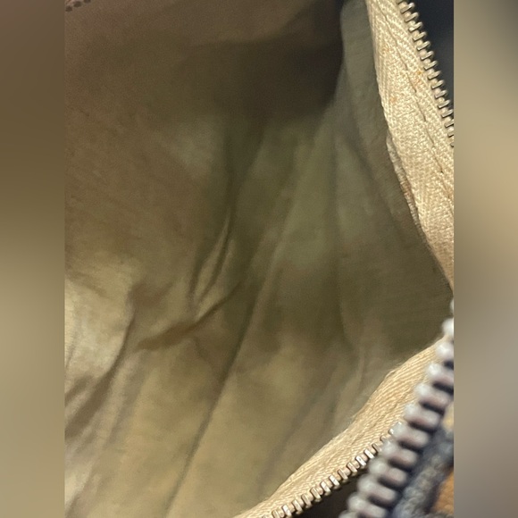 CHRISTIAN DIOR Monsieur Boston Navy & Beige Monogram Coated Canvas Handbag - Picture 14 of 16